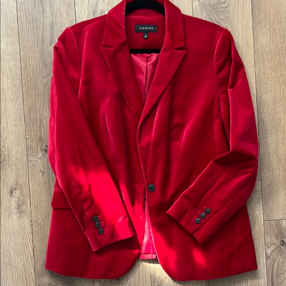 Talbots Red Velvet Blazer